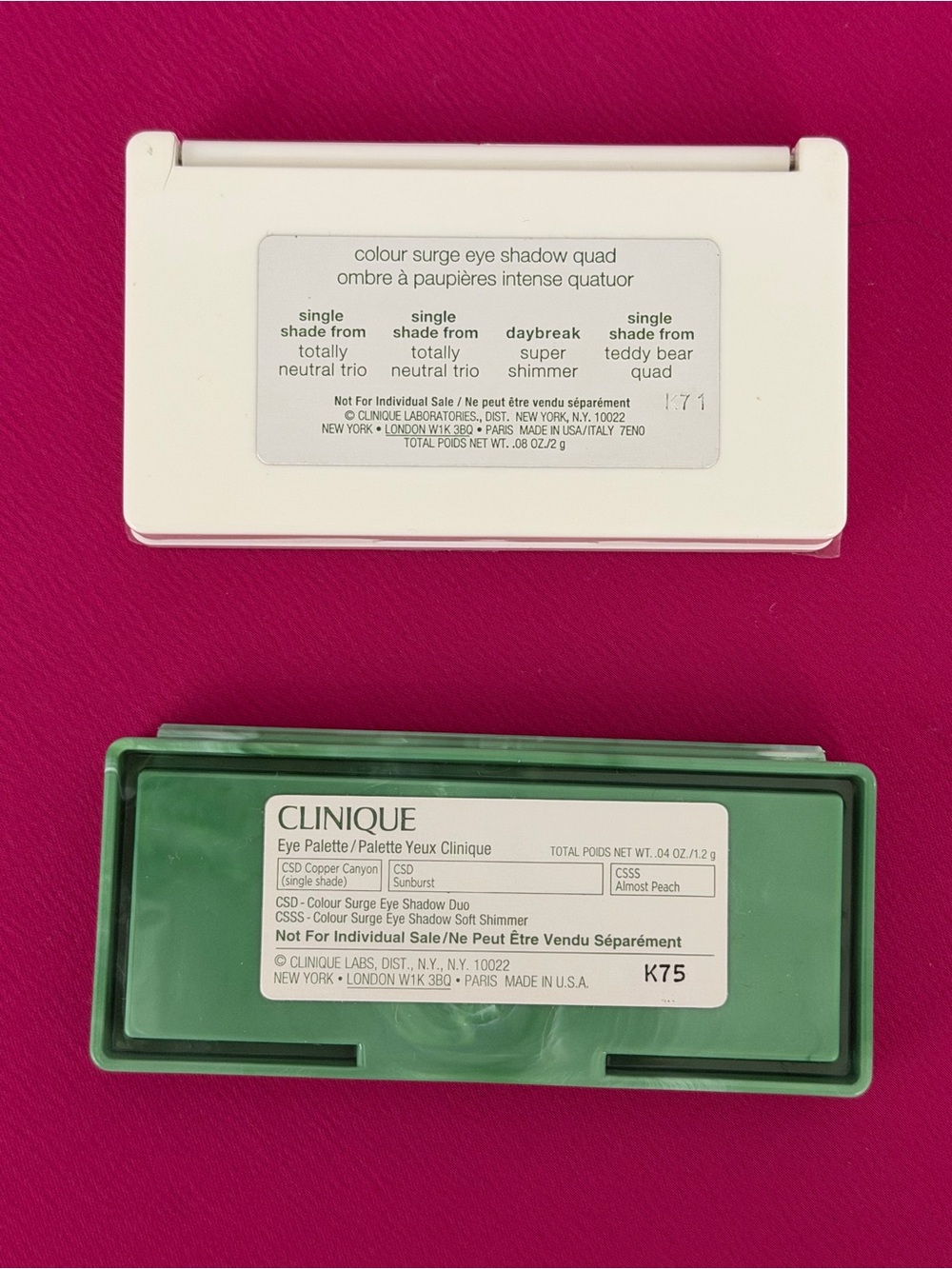 Clinique color surge eyeshadow quad palettes X2. New !!! - Picture 2 of 9
